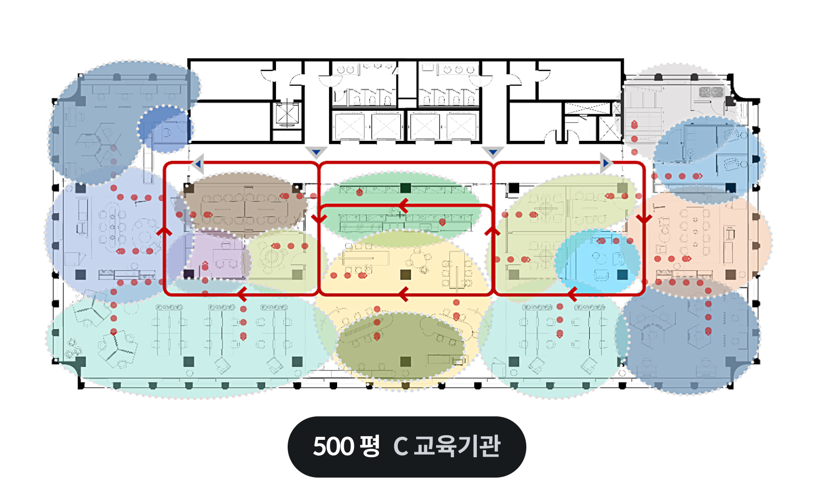 500평 C교육기관 도면 이미지